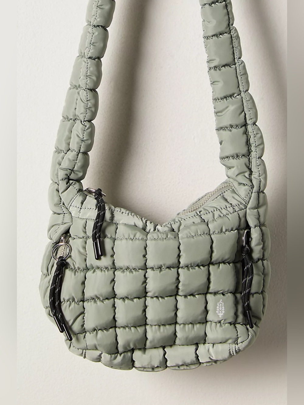 NWT FREE PEOPLE MOVEMENT Quilted Baby Carryall Sling Bag | Sage Stone MSRP $58 - Picture 3 of 12